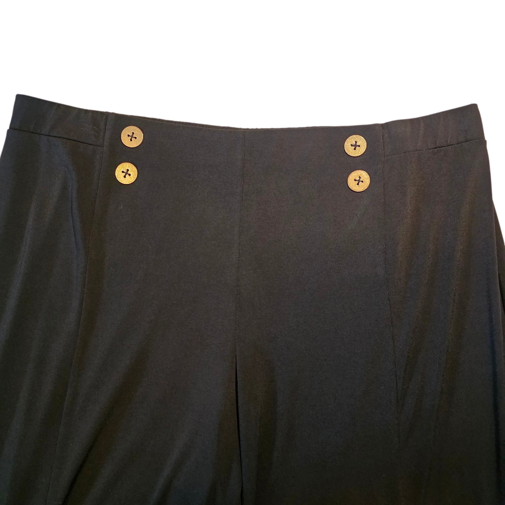 Susan Graver Women Liquid Knit Full Length Pull On Wide Leg Trousers Size Xl Euc — image 3 of 8